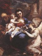 CASTELLO, Valerio Holy Family with an Angel fdg oil